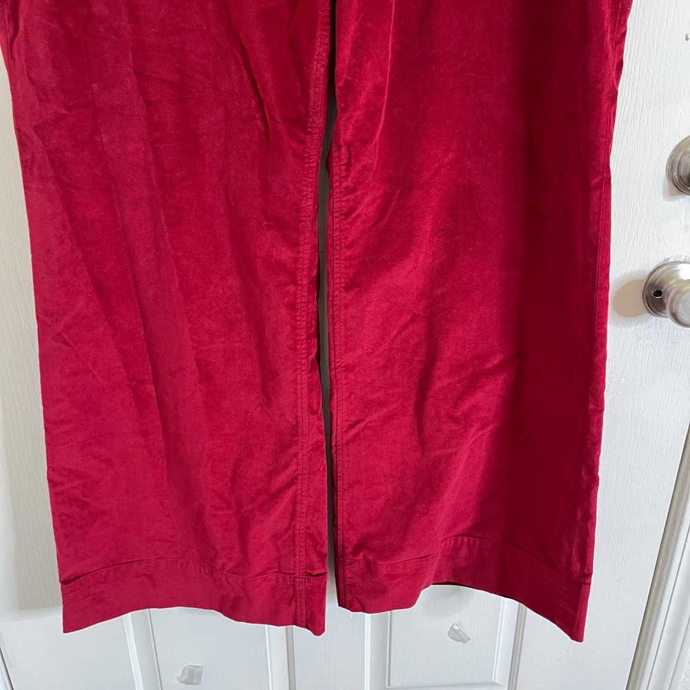 J. Crew Corduroy Lizzie Patch-Pocket Pants Women size 35 Red‎ Wide Leg Straight - Picture 5 of 12